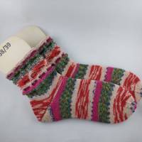 Handgestrickte Socken in Größe 38/39, Stricksocken, Socke Bild 1