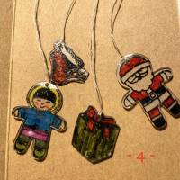 Weihnachten: Geschenkeanhänger, gestempelt auf Shrinkfolie mit dem Lebkuchenmann  von Stampin up Bild 4