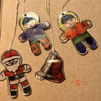 Weihnachten: Geschenkeanhänger, gestempelt auf Shrinkfolie mit dem Lebkuchenmann  von Stampin up Bild 5