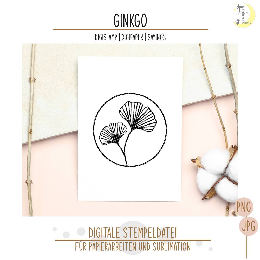Ginkgo Digistamp-Set Bild 1