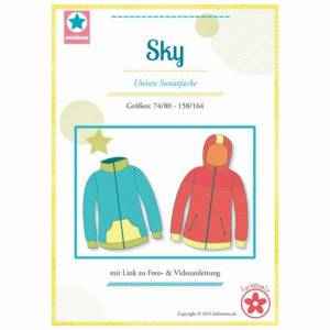 Sky - Papierschnittmuster -  Unisex Sweatjacke - Kids Bild 1