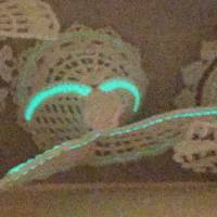 Lace-Stickerei: 3D-Weihnachtsengel - filigranes weihnachtliches Dekoelement zum Hängen oder Stellen (4) Bild 4