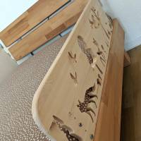 Rausfallschutz aus HOLZ mit WALD Motiv , Bettgitter für Kinderbett (100 cm breit) Bild 3