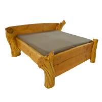 Doppelbett aus Massivholz I Ehebett helles Naturholz I französisches Bett aus Vollholz I Designer Betten alle Größen Bild 1