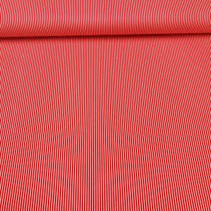 Baumwollstoff Streifen - 8,00 EUR/m - 100% Baumwolle - rot/weiß Bild 3