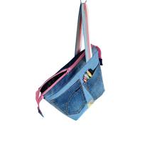 Projekttasche aus Jeans, Hobbytasche, praktische Tasche für dein Hobby Bild 6