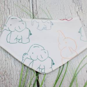 Mädchen Baby Strampler Elefanten weiß mint Babykleidung  handmade Kinderkleidung Gr. 50-92 Bild 5