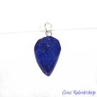 Kräftig blauer Lapis Lazuli Anhänger für Ketten oder Lederbänder Bild 5