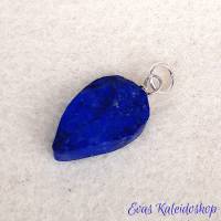 Kräftig blauer Lapis Lazuli Anhänger für Ketten oder Lederbänder Bild 6