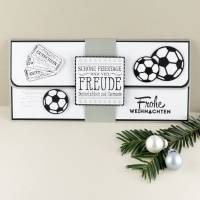 Gutscheinverpackung für Weihnachten Fußball Wunscherfüller Geldgeschenk Advent Bild 1