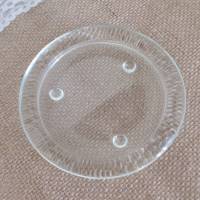 Kerzenteller Glasteller Glas transparent 10,5 cm Bild 1