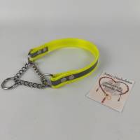 Reflektierendes Hundehalsband mit Zugstop Kette, reflektierende Kettenleine, Halsband mit Zugkette, Hundehalsband, Leine Bild 4