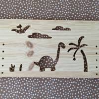 Rausfallschutz aus Holz mit DINOS Motiv , Bettgitter für Kinderbett (60 cm breit) Bild 5