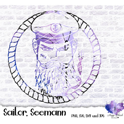 Sailor, Seemann, aus dem Designer für euch, Adventskalender, druckbare Schneidedatei DXF, SVG,PNG, JPEG 