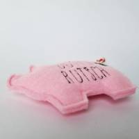 Rosa Glücksschweinchen aus Filz "GUTEN RUTSCH - Klee" von he-ART by helen hesse Bild 5