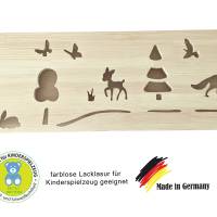 2in1 _ Bücheregal & Rausfallschutz _ aus Holz mit Motiv _ Bettgitter / Bettablage (100 cm breit) Bild 9