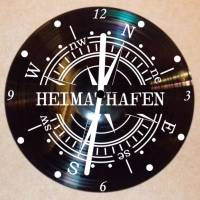 Kompass Heimathafen Wanduhr Schallplattenuhr Schallplatte Wanduhr Vinyl Bild 1
