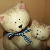 Katzen Paar aus Terracotta  - zum basteln für Geldgeschenke Bild 4
