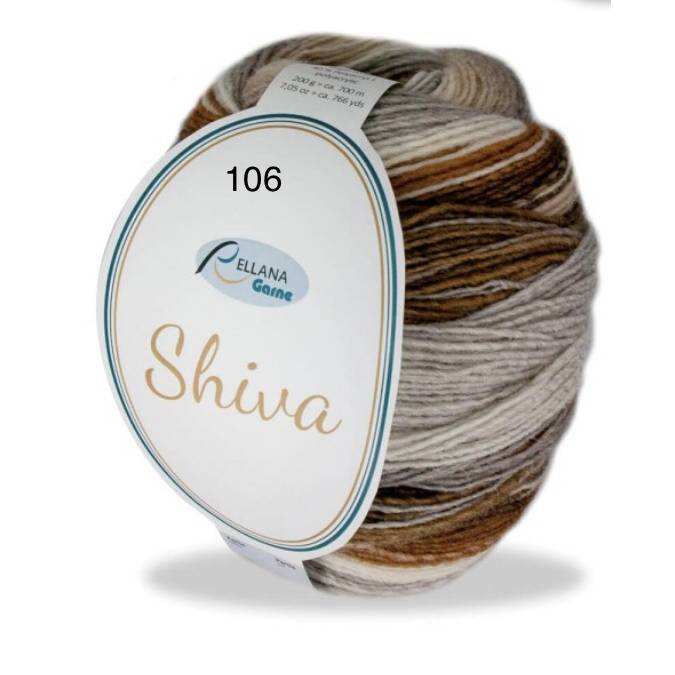 SHIVA Schalwolle - 200g Knäuel - Farbe: 106 Beige - Braun Bild 1