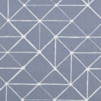 Baumwolle geometrische Linien rauchblau weiß, Baumwollstoff Kurt Swafing, Stoffe Meterware Bild 2