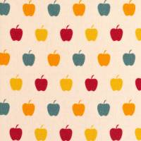 Popeline Baumwolle " Timo" Apfel Äpfel, bunt/naturweiß Oeko-Tex Standard 100(1m/8,-€) Bild 1