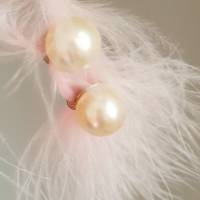 Ohrringe Silber mit Perle, klassischer Brautschmuck Bild 2