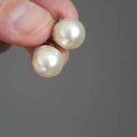 Ohrringe Silber mit Perle, klassischer Brautschmuck Bild 7