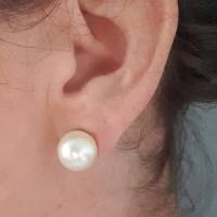 Ohrringe Silber mit Perle, klassischer Brautschmuck Bild 9