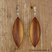1 Paar Ohrringe aus dem Holz des Pflaumenbaums Bild 1