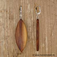 1 Paar Ohrringe aus dem Holz des Pflaumenbaums Bild 3