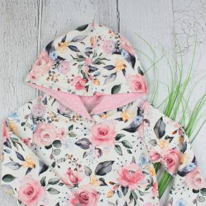 Mädchen Hoodie Blumen Pullover Kapuzenpullover Kinderkleidung handmade Bild 2