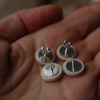Keramikschmuck echt Silber- Ohrstecker mit Anker oder Seepferdchen, maritime Ohrringe für Frauen Bild 10