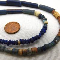 Strang mit antiken Perlen gefunden in Mali - Mix-Strang ca. 65cm - antike Nila Glasperlen, Aggrey- und Tonperlen Bild 4