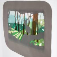 Plotterdatei Fensterbild, Transparentbild Hirsch im Herbstwald, Fenstergeschichte Hirschwald Papier, Fensterdeko basteln Bild 10