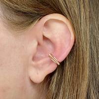 Ear Cuff Ring klein Roségold beidseitig zu tragen Ohrklemme Ohrmanschette Ohrschmuck Fakepiercing Bild 1