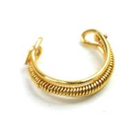 Ear Cuff Ring klein Gold beidseitig zu tragen Ohrklemme Ohrmanschette Ohrschmuck Fakepiercing Bild 2