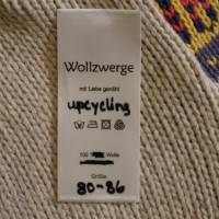 upcycling Leggings aus Wolle ca. Gr. 80/86 ideal für windelfrei Bild 5