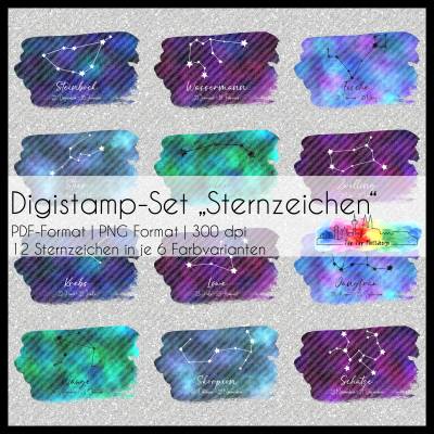 Digistamp-Set Sternzeichen
