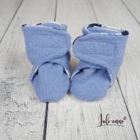 Gr.16 Baby Stiefel aus Walk / Überzieher für Babys und Krabbelkinder Blau Wale Bild 1