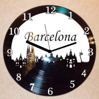 Barcelona Wanduhr Schallplattenuhr Schallplatte Wanduhr Vinyl Bild 1