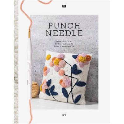 Punch Needle Buch Trend Sticken in 3D - Beispiele mit Muster & Anleitungen Rico Design