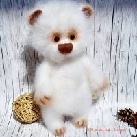 Handgemachter Bär gehäkelt, Häkeltier Bär, Bär Deko, Gehäkeltes Bär, Teddybär, Kuschelbär, Kuscheltier Bär zum schmusen Bild 6