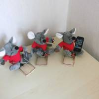 Achtung Mäuse Geldgeschenk für Weihnachten - Mausefalle - Plüschmaus Handy - Laptop - Spielkonsole Bild 1