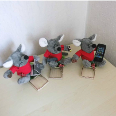 Achtung Mäuse Geldgeschenk für Weihnachten - Mausefalle - Plüschmaus Handy - Laptop - Spielkonsole
