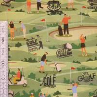 14,50 EUR/m Baumwollstoff Golf Golfspieler Golfplatz Digitaldruck Webware 100% Baumwolle Bild 7