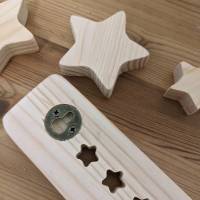Magnetleiste aus Holz für Kinderzimmer mit STERNE Motiv, inkl. 7x Holzmagnete,  Holzmagnetleiste Bild 6