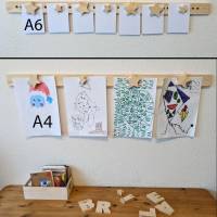 Magnetleiste aus Holz für Kinderzimmer mit STERNE Motiv, inkl. 7x Holzmagnete,  Holzmagnetleiste Bild 7