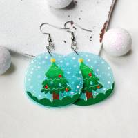 Weihnachtliche Ohrringe Weihnachtsbaum • Ohrhänger | Ohrschmuck | Weihnachten Bild 1