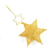 Wandering STARS - gestrickter Stern aus farbigem Kupferdraht mit Christbaumaufhänger, Farb-/Größenwahl ab Bild 6