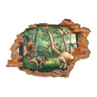 222 Wandtattoo Dinowelt - Loch in der Wand - Wanddeko für Kinder in 6 Größen Kinderzimmer Wanddeko Sticker Bild 1